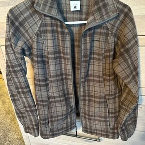 Columbia Women's Gray Plaid Ski Jacket